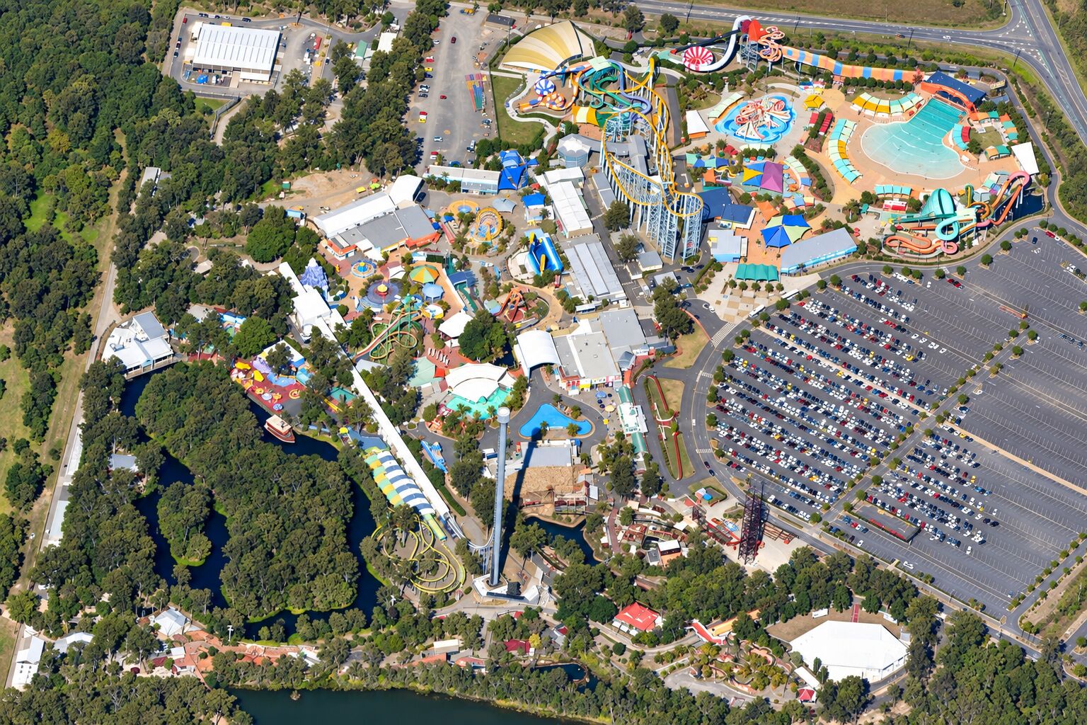 Families enjoying WhiteWater World